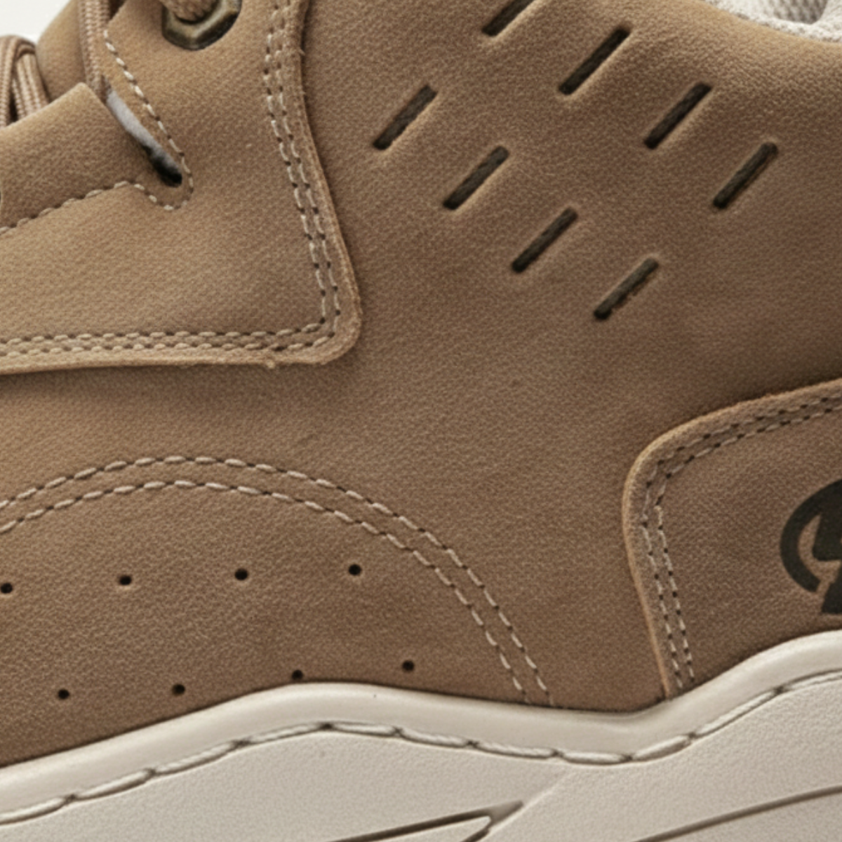 Men's High Tops - Lace Up Sneakers with Padded Collar - Perforated Panel and Chunky Sole