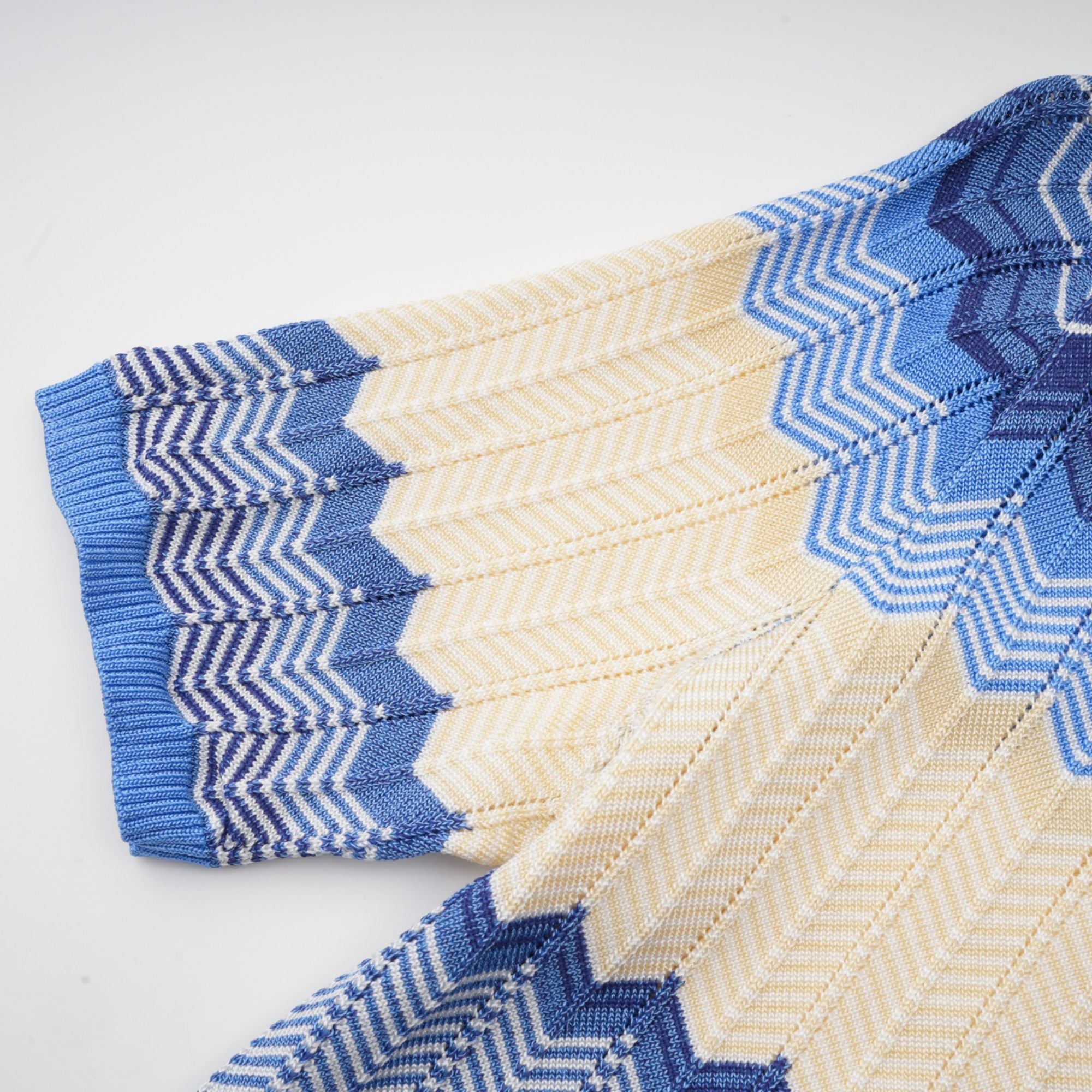 Women's Chevron Two Piece Skirt Set - V-Neck Top and Maxi Skirt
