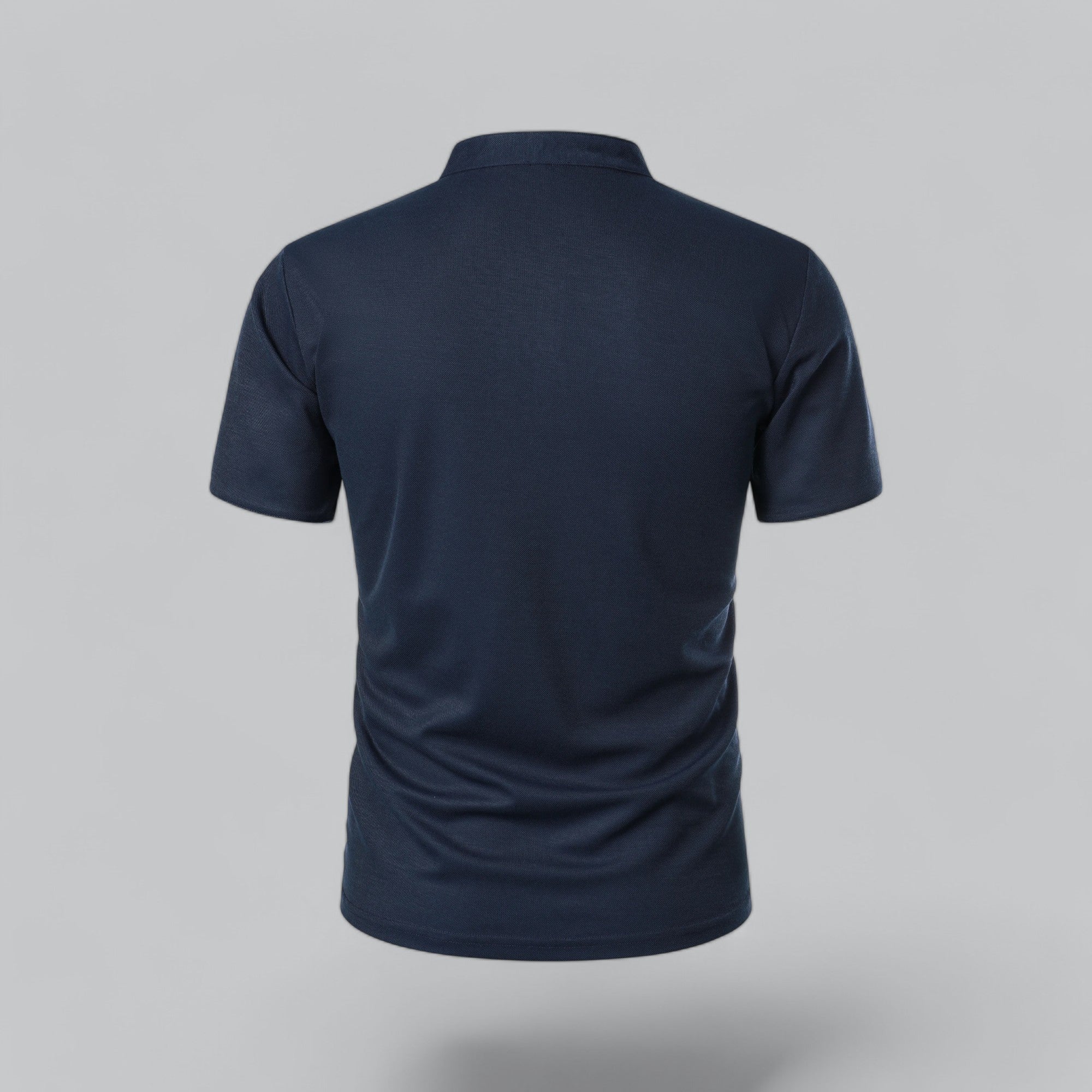 Men's Polo Shirt - Stand Collar Short Sleeve Contrast Trim