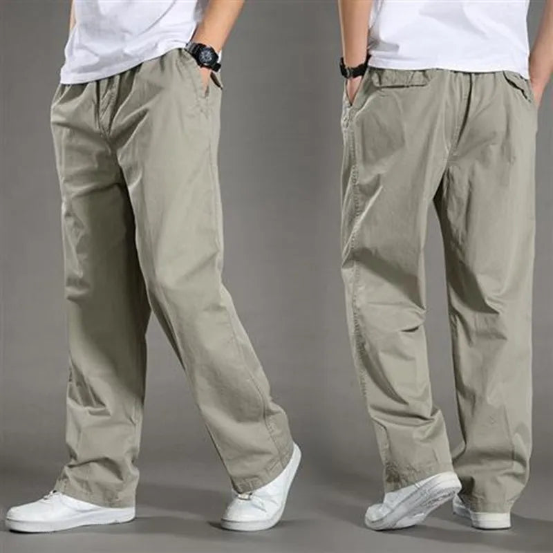 Men’s Relaxed Fit Elastic Waist Casual Pants