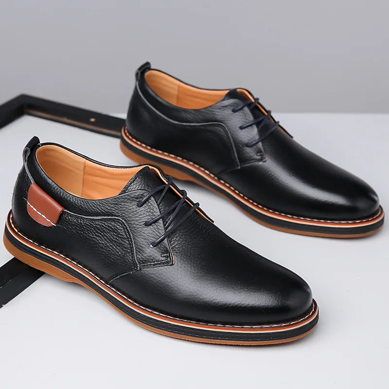 Men’s Dress Derby Shoes – Lace Up Oxford Shoes for Business Casual and Formal Wear