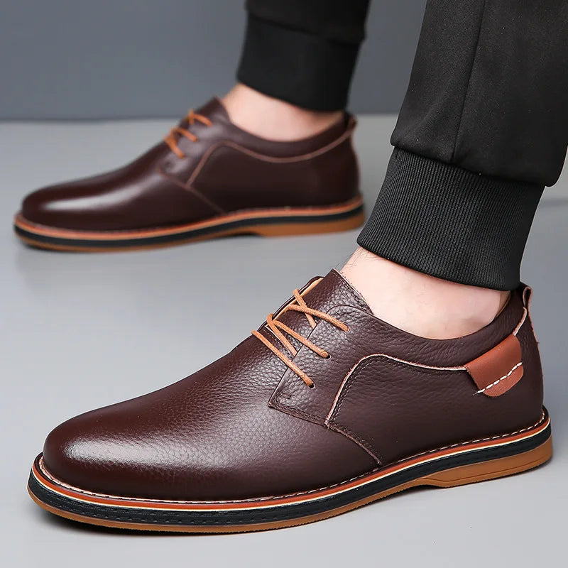 Men’s Dress Derby Shoes – Lace Up Oxford Shoes for Business Casual and Formal Wear