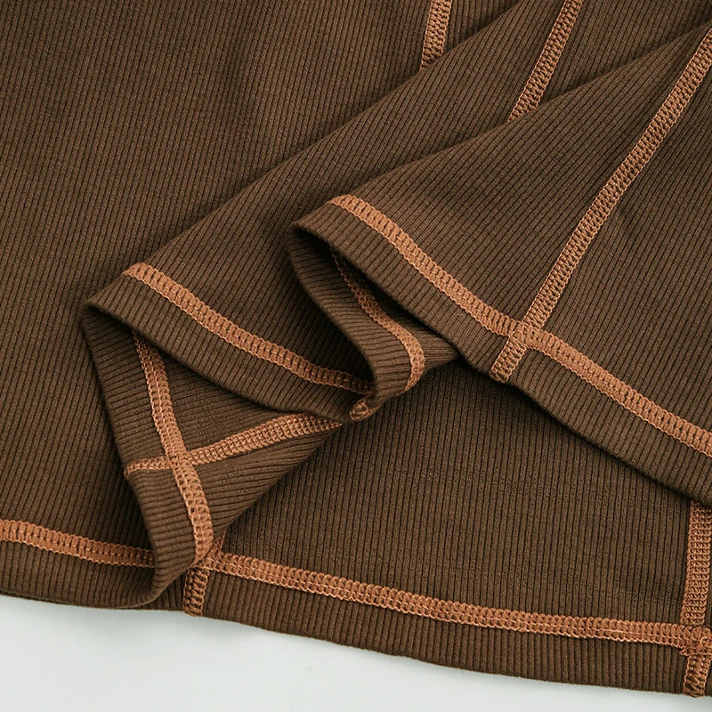 Women’s Sleeveless Maxi Dress with Round Neck and Vertical Contrast Seam Panels