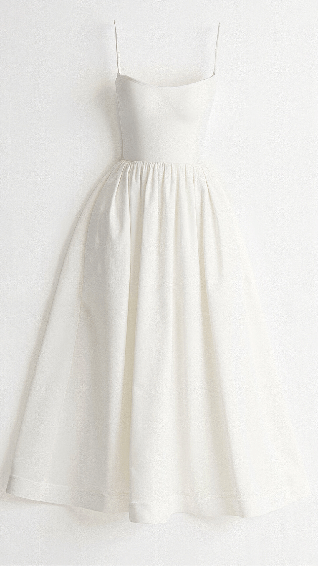Women's Midi Dress - Scoop Neck - Spaghetti Strap - A-Line