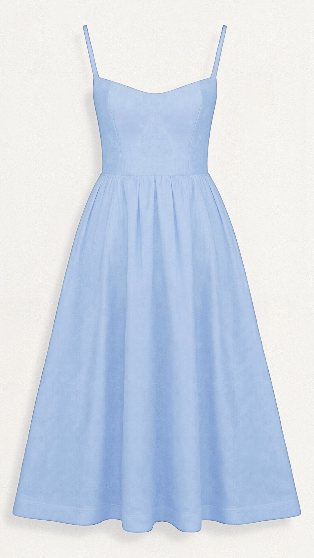 Women’s A Line Midi Dress with Spaghetti Straps