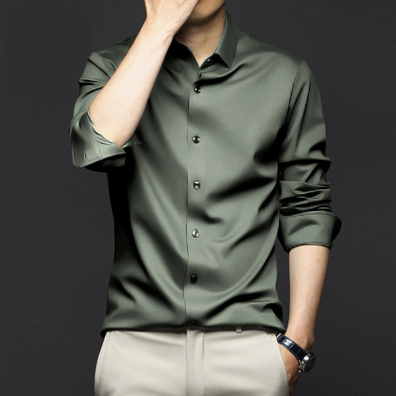 Men's Long Sleeve Button Down Dress Shirt - Slim Fit