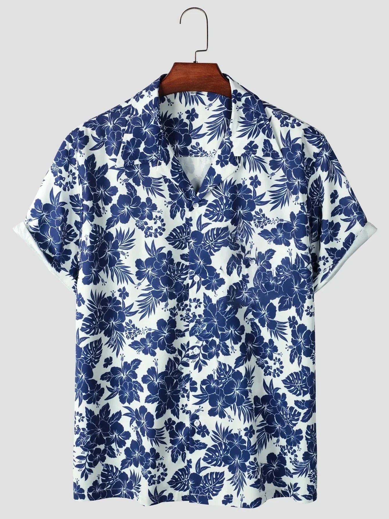 Men's Hawaiian Shirt - Short Sleeve Button Up Printed Camp Collar